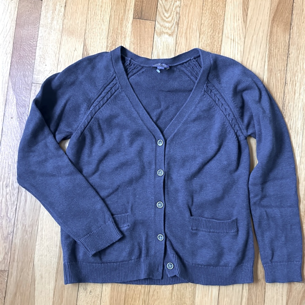 Pendleton cotton cardigan in navy